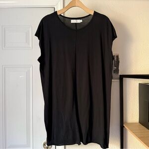 DANIEL PATRICK black cotton crew neck soft stretchy sleeveless tank top